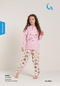 PIGIAMA BAMBINA M/L V20059 Tellini S.r.l. Ingrosso Abbigliamento